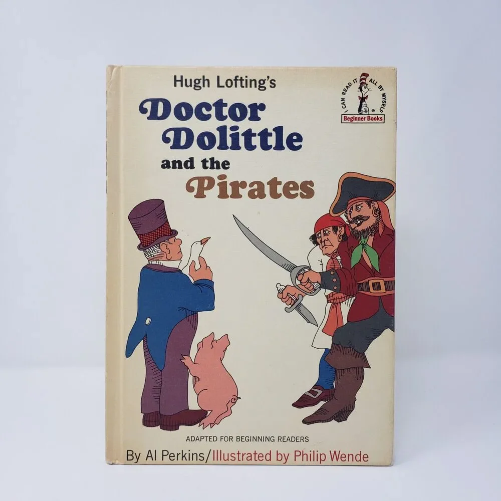 Vintage 1968 Doctor Dolittle And The Pirates By Al Perkins Hard Cover Book